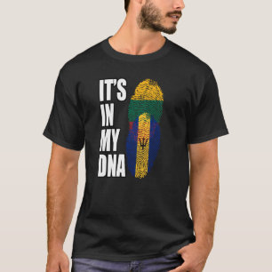 Barbadian And Lithuanian Mix DNA Heritage Flag T-Shirt