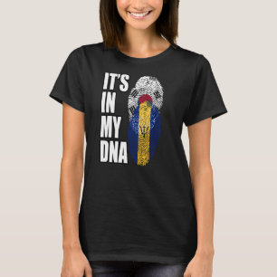 Barbadian And South Korean Mix DNA Heritage Flag T-Shirt