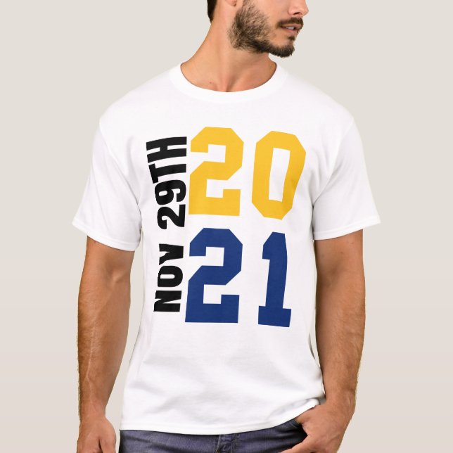 Barbadian Country Flag Barbados Blue Yellow Island T-Shirt (Front)