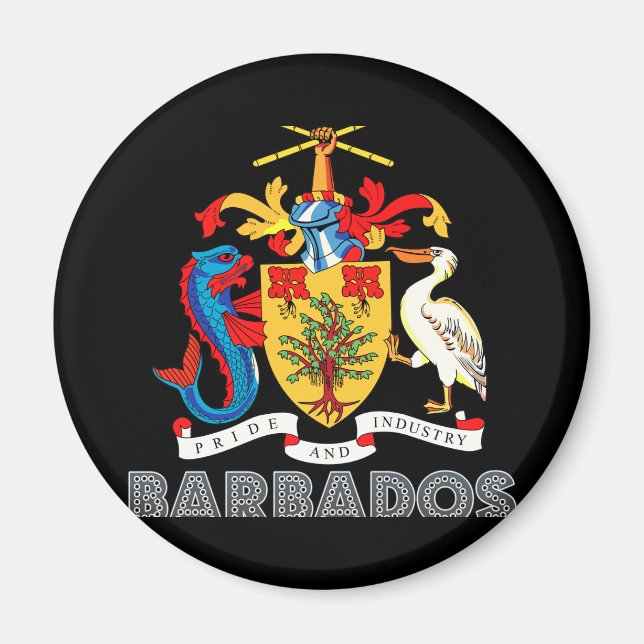 Barbadian Emblem Magnet (Front)