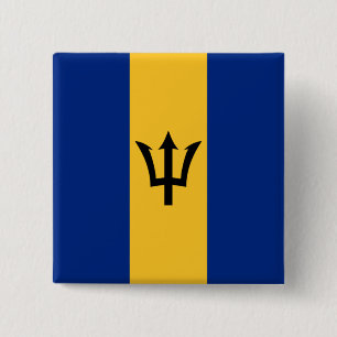 Barbadian Flag (Barbados) (Bajan) 15 Cm Square Badge