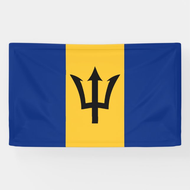 Barbadian Flag (Barbados) (Bajan) Banner (Horizontal)