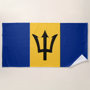 Barbadian Flag (Barbados) (Bajan) Beach Towel