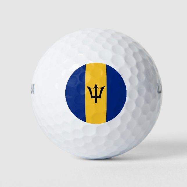 Barbadian Flag (Barbados) (Bajan) Golf Balls (Front)