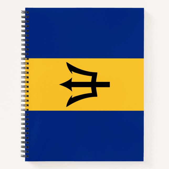 Barbadian Flag (Barbados) (Bajan) Notebook (Front)