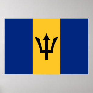 Barbadian Flag (Barbados) (Bajan) Poster