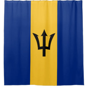 Barbadian Flag (Barbados) (Bajan) Shower Curtain