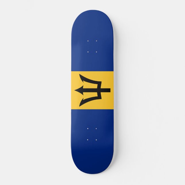Barbadian Flag (Barbados) (Bajan) Skateboard (Front)