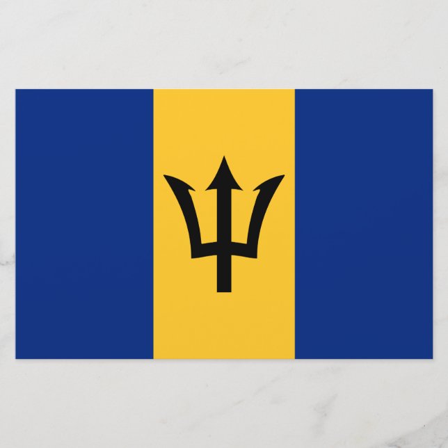 Barbadian Flag (Barbados) (Bajan) Stationery (Front)
