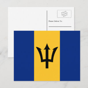 Barbadian Flag, Flag of Barbados Postcard