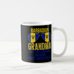Barbadian grandma barbados flag sunglasses mother' coffee mug