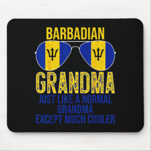 Barbadian grandma barbados flag sunglasses mother' mouse mat