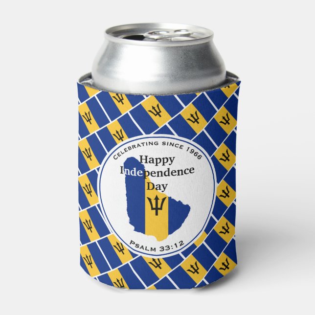 BARBADIAN INDEPENDENCE Celebrating BARBADOS Can Cooler (Can Front)