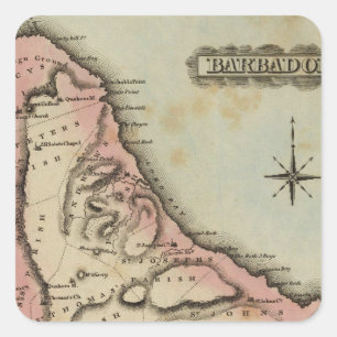 Barbadoes 2 square sticker