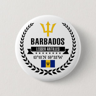 Barbados 6 Cm Round Badge