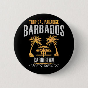 Barbados 6 Cm Round Badge