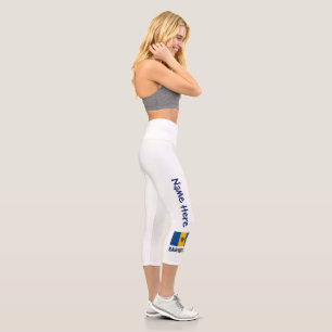 Barbados and Barbadian Flag with Your Name Capri Leggings