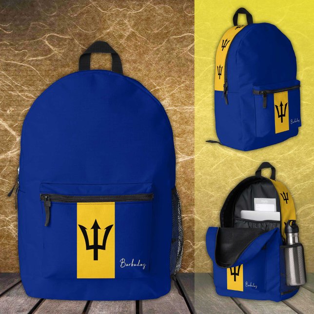 Barbados, backpack, Barbados Flag / patriotic Printed Backpack (Creator Uploaded)