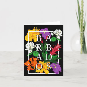 Barbados Bajan Wildflower Pride Floral Card