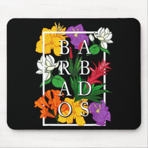 Barbados Bajan Wildflower Pride Floral Mouse Mat