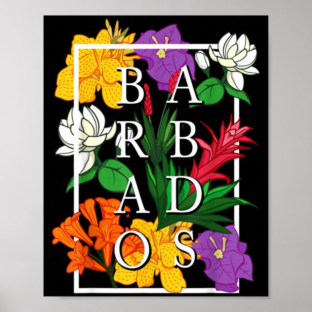 Barbados Bajan Wildflower Pride Floral  Poster (Front)
