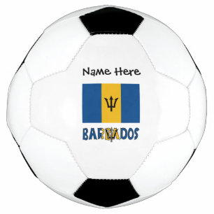 Barbados Barbadian Baja Flag Personalised Name Football