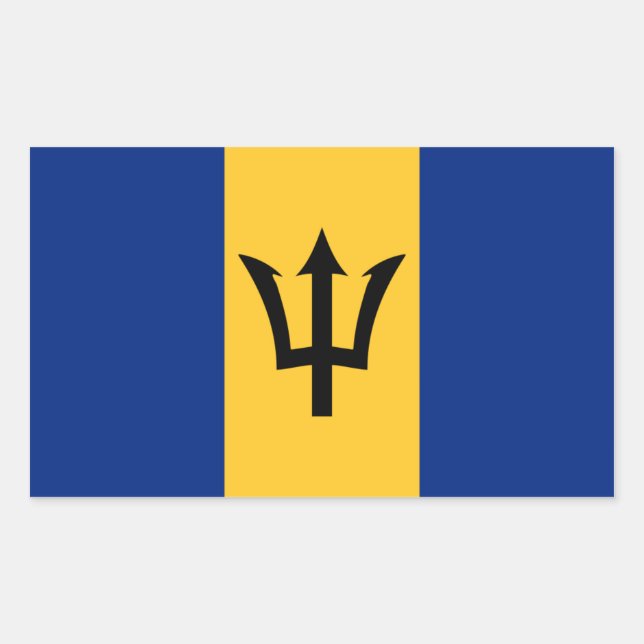 Barbados/Barbadian/Bajuns Flag Rectangular Sticker (Front)