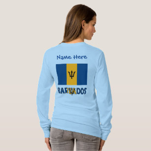 Barbados Barbadian Flag Blue Personalisation  T-Shirt