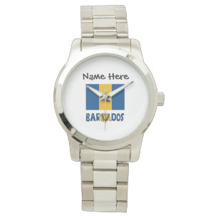 Barbados Barbarian Flag Personalised Name Watch