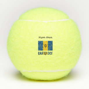 Barbados Barbarian Flag Personalised  Tennis Balls