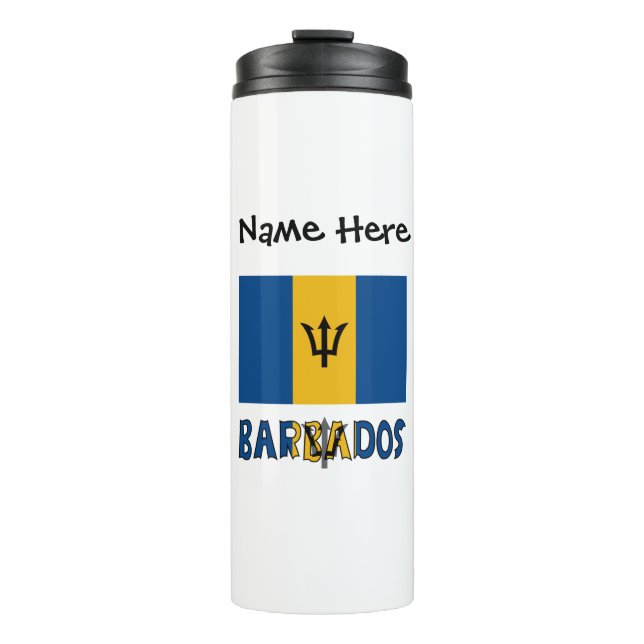 Barbados Barbarian Flag Personalised  Thermal Tumbler (Front)