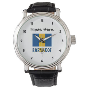 Barbados Barbarian Flag Personalised  Watch