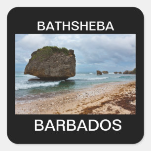 Barbados, Bathsheba Rocks Square Sticker