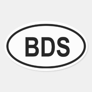 Barbados "BDS" Oval Sticker