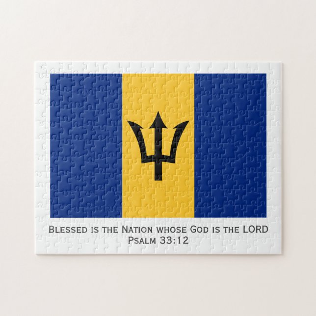BARBADOS | Blessed Nation | BARBADIAN FLAG Jigsaw Puzzle (Horizontal)