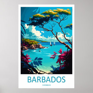 Barbados Caribbean USA Travel Poster 1
