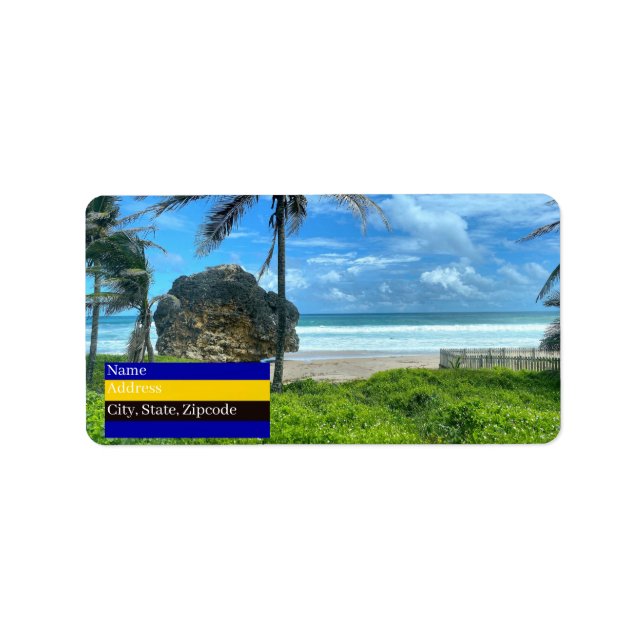 Barbados - Cattlewash Beach Label (Front)