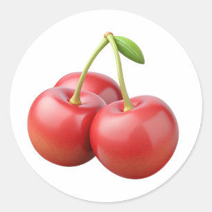 Barbados Cherries Plastic 3D – Glossy Round Label