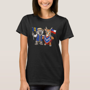 Barbados Chile Flag Barbadian Roots Chilean Herita T-Shirt