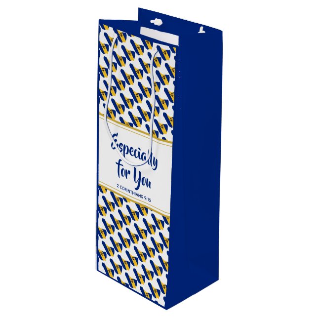 BARBADOS Christian ESPECIALLY FOR YOU Custom Wine Gift Bag (Front Angled)