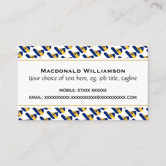 BARBADOS Christian Scripture John 3:16 Business Card (Front)
