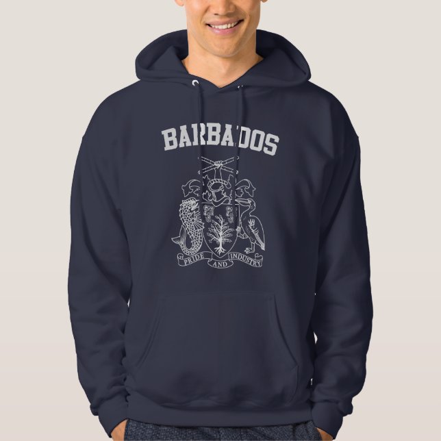 Barbados Coat of Arms Hoodie (Front)