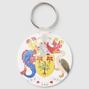 Barbados Coat Of Arms Key Ring