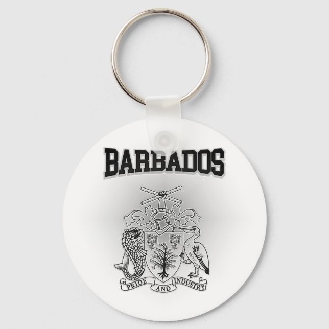 Barbados Coat of Arms Key Ring (Front)