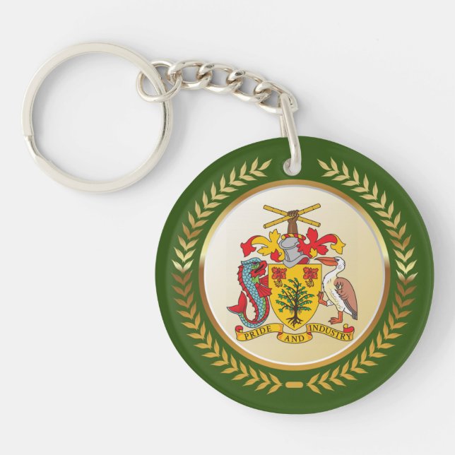 Barbados Coat of Arms Key Ring (Front)
