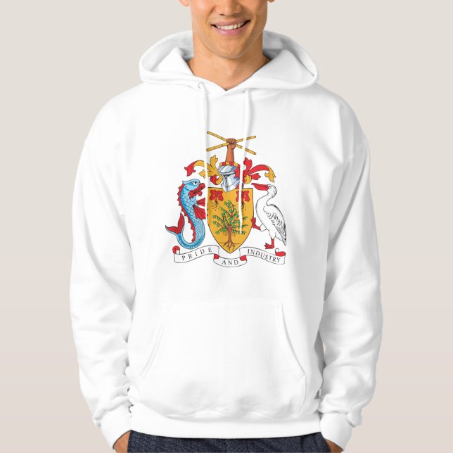 Barbados Coat of Arms National Emblem  Hoodie (Front)