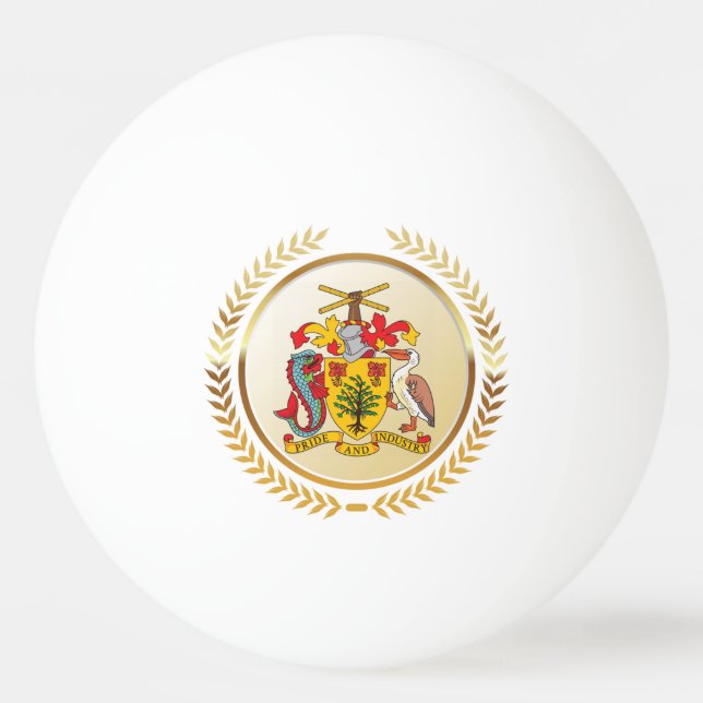 Barbados Coat of Arms Ping Pong Ball (Front)