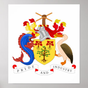 Barbados Coat Of Arms Poster