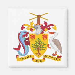 Barbados country coat arms symbol emblem flag magnet