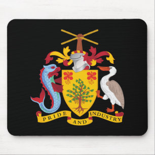 Barbados country coat arms symbol emblem flag mouse mat